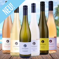 Weingut Kösterhof Weinflaschen aller 6 Weine im Sommerpaket Weingut Kösterhof Sommerpaket